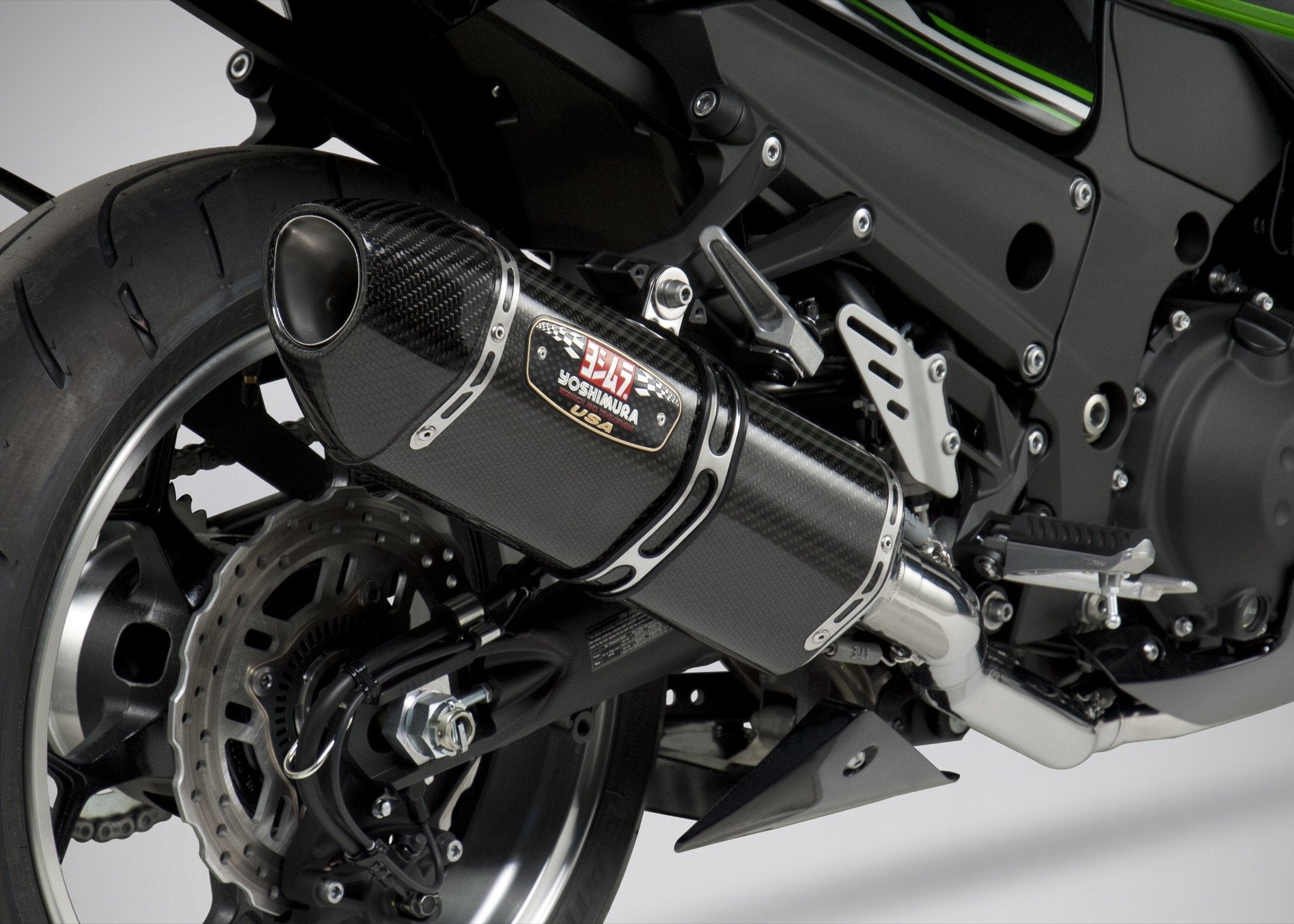 Yoshimura Street Exhaust Systems Race, Full System, R-77, Stainless Steel With Carbon Fiber Sleeve And End Cap
