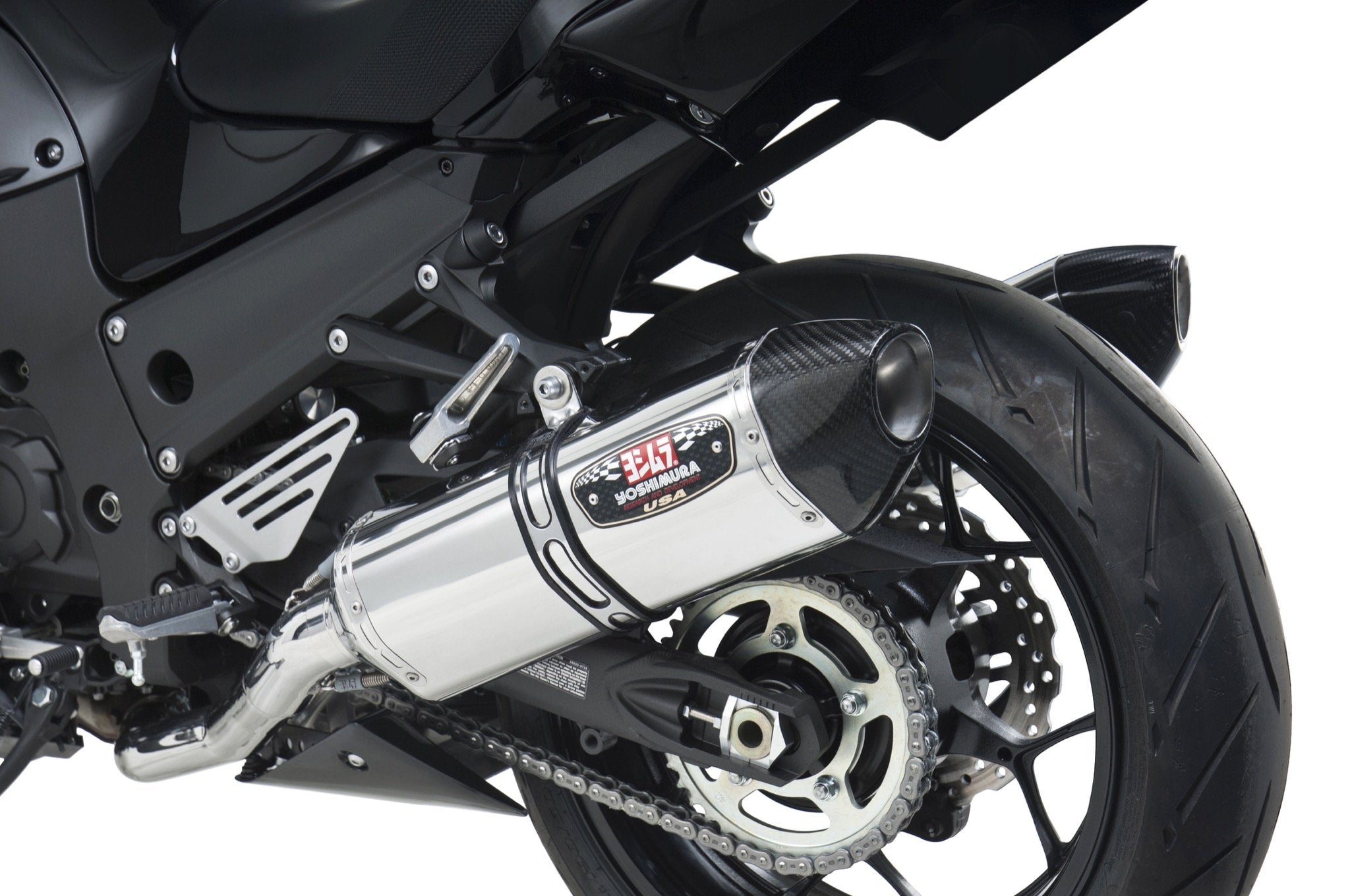Yoshimura Zx-14r 12-22 Race R-77 Stainless Slip-On Exhaust, W/ Stainless Mufflers