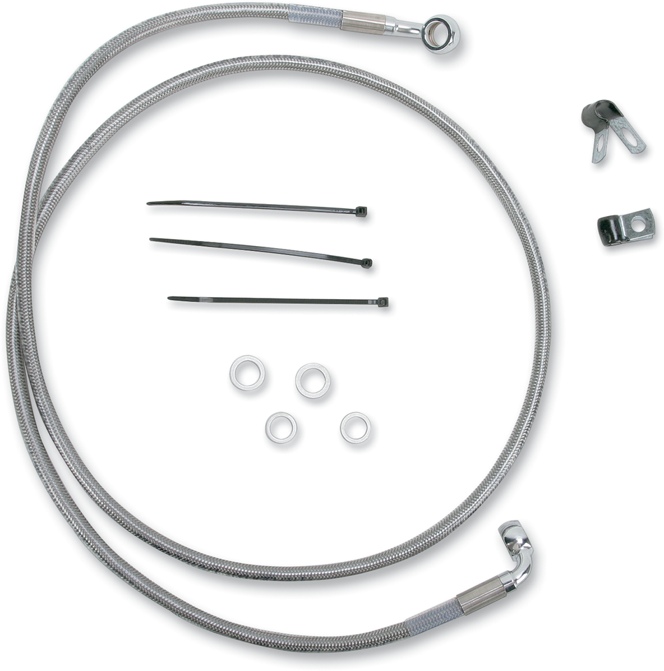 DRAG SPECIALTIES Brake Line - Front - +8" - Stainless Steel 640210-8