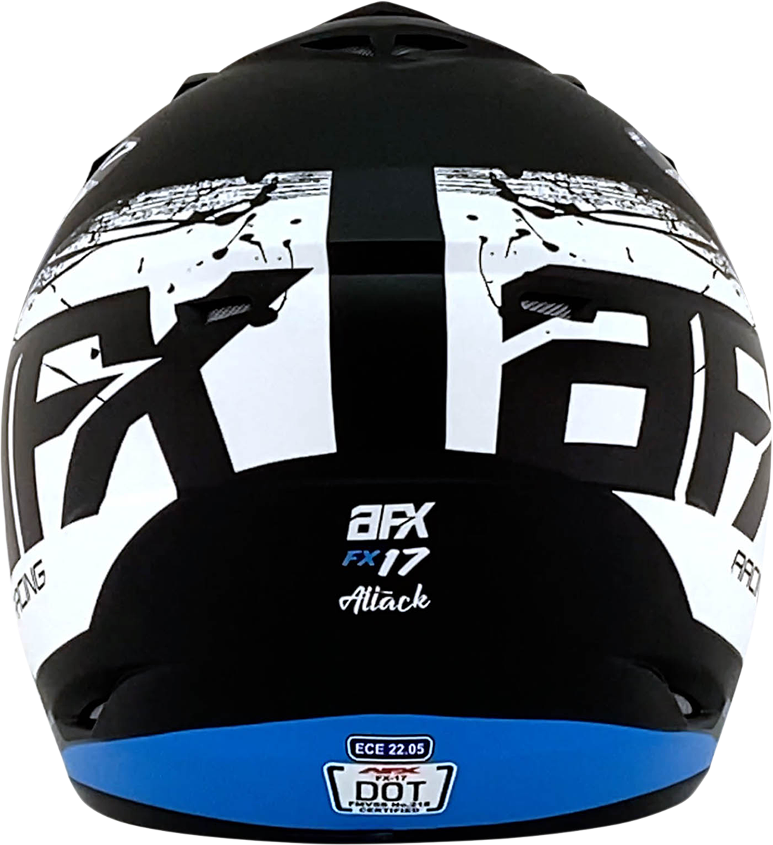 AFX FX-17Y Helmet - Attack - Matte Black/Blue - Medium 0111-1409