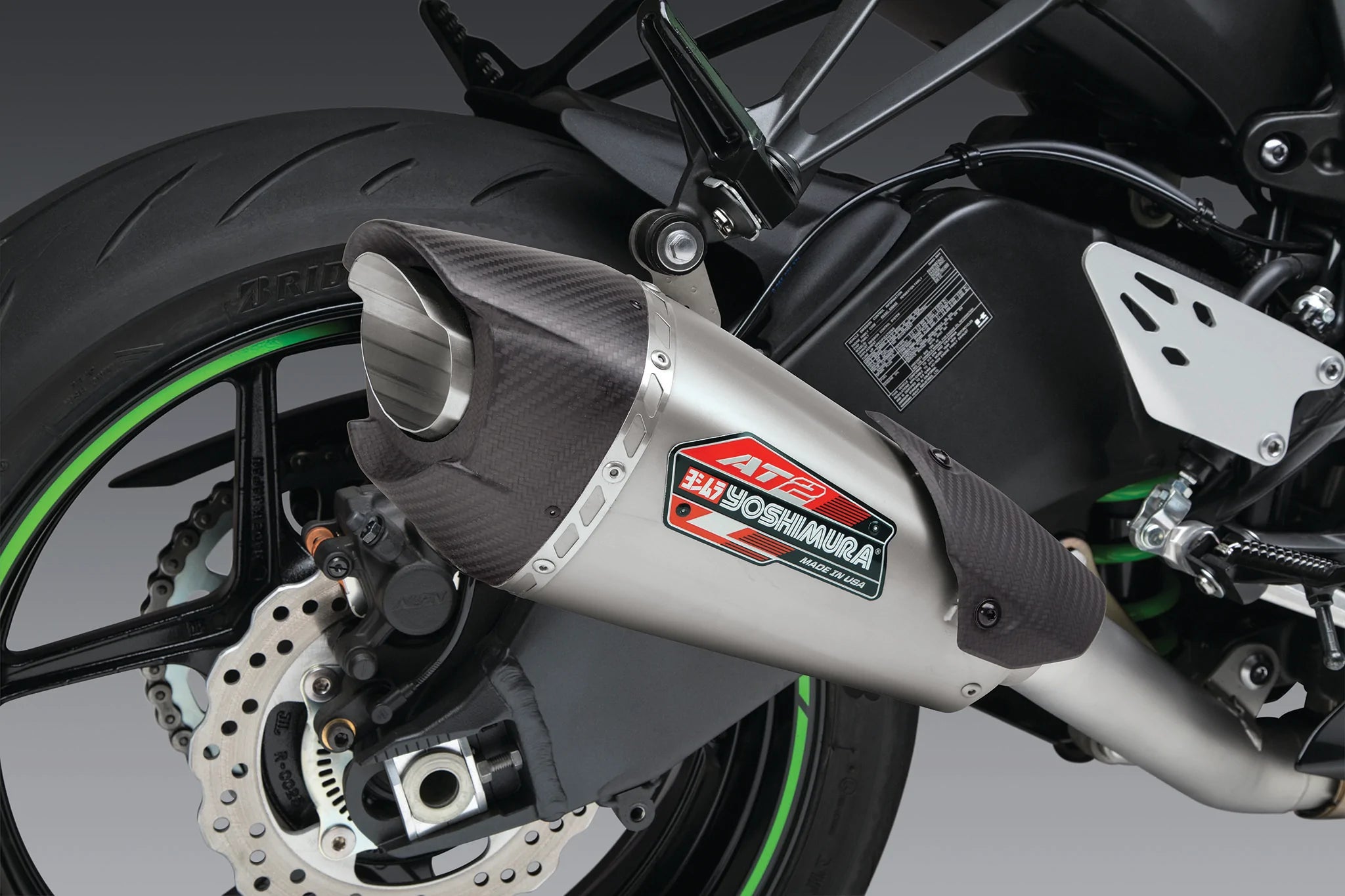 Yoshimura Zx-6r 19-22 At2 Stainless 3/4 Exhaust, W/ Stainless Muffler 14642cp521