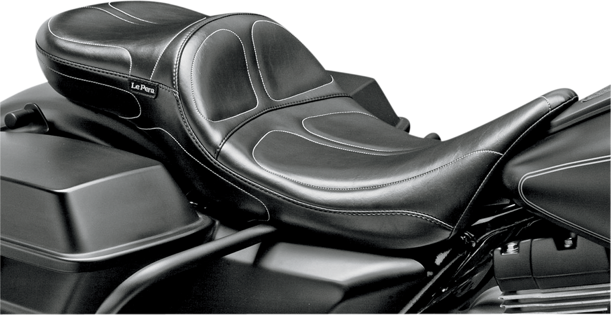 LE PERA Maverick Daddy Long Legs Seat - Black - Stitched - FL LK-957DL