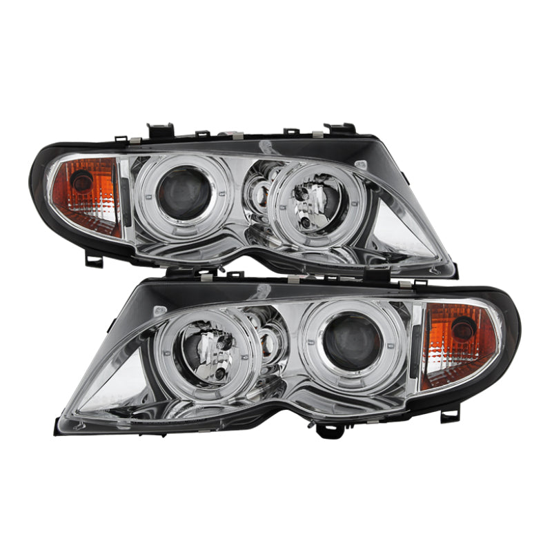 Spyder BMW E46 3-Series 02-05 4DR Projector Headlights 1PC LED Halo Chrm PRO-YD-BMWE4602-4D-AM-C 5042408