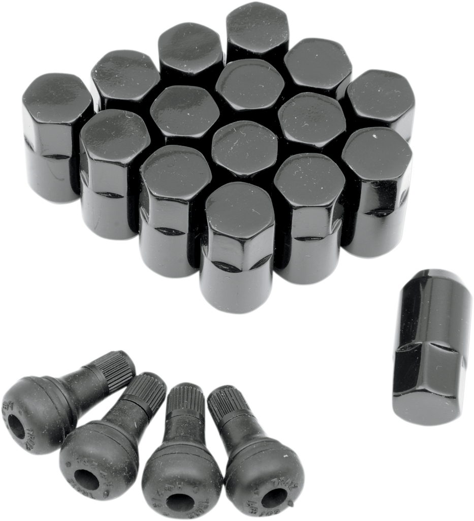 MOOSE UTILITY Lug Nut - 3/8"-24 - Black - 16 Pack SP300MO201B