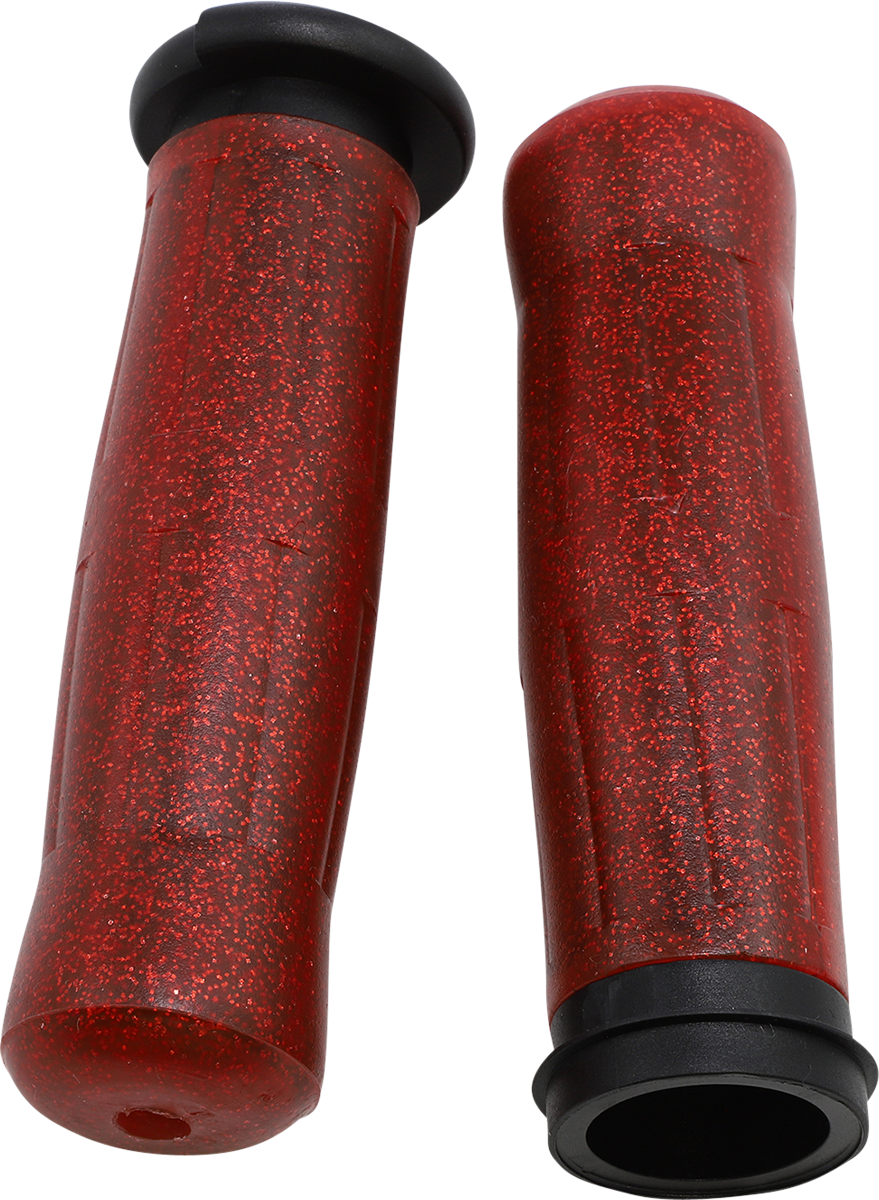 Puños AVON GRIPS - Old School - Acelerador por cable - Rojo brillante OLD-69-SRED-FLY 