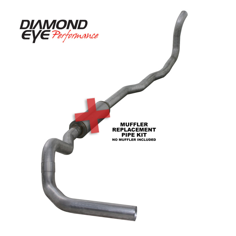 Diamond Eye KIT 4in TB MFLR RPLCMENT PIPE SGL AL: 89-93 DODGE CUMMINS 5.9L K4211A-RP