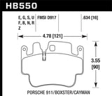 Hawk Porsche 911 / Cayman / Boxster Front /Rear DTC-70 Race Brake Pads KHB550U.634