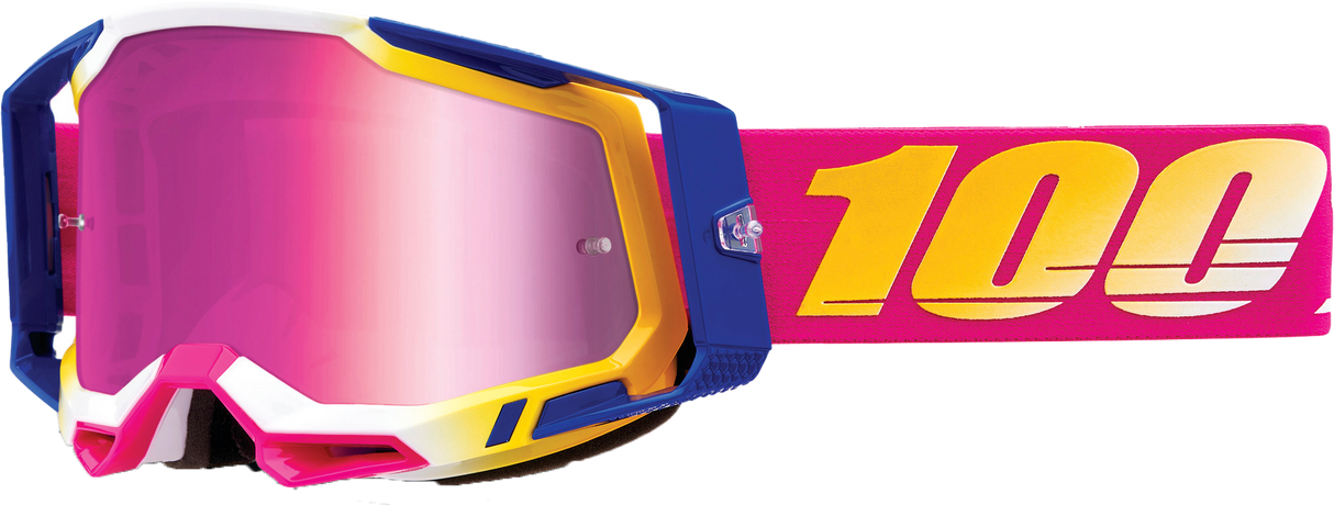 100% Racecraft 2 Goggle Mission Mirror Pink Lens 50010-00012