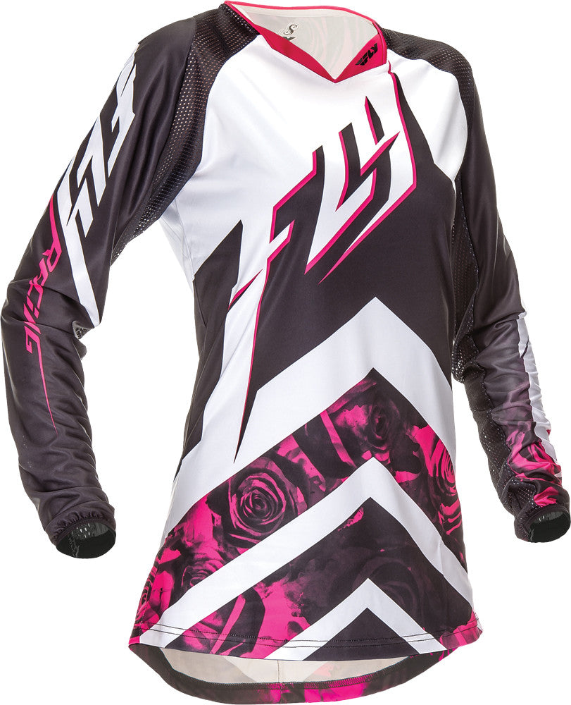 FLY RACING Kinetic Ladies Jersey Pink/White Yx 369-624YX