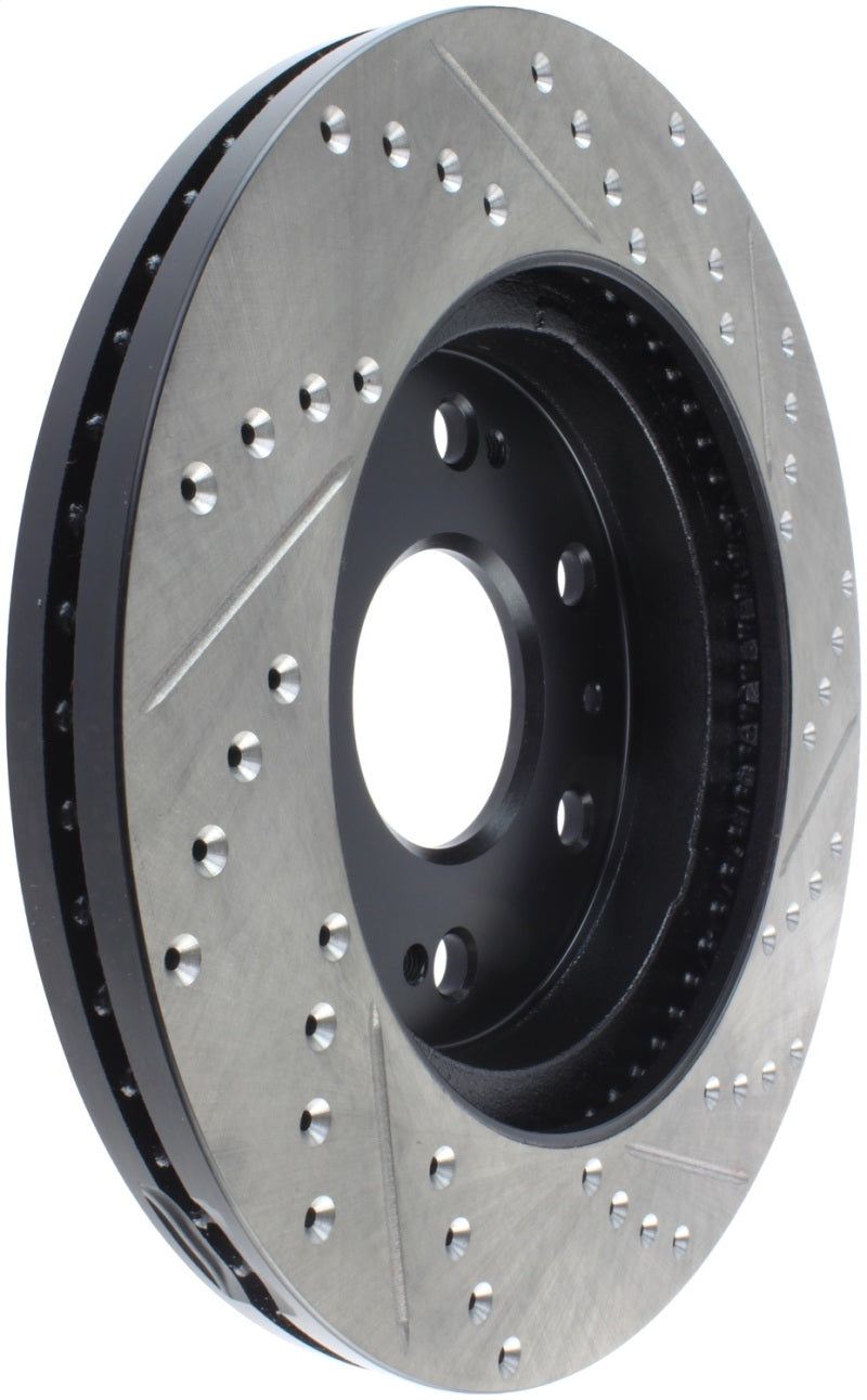 StopTech 05-10 GMC Sierra 1500 (w Rear Drum) / 07-09 GMC Yukon Front Right Slotted & Drilled Rotor 127.66057R