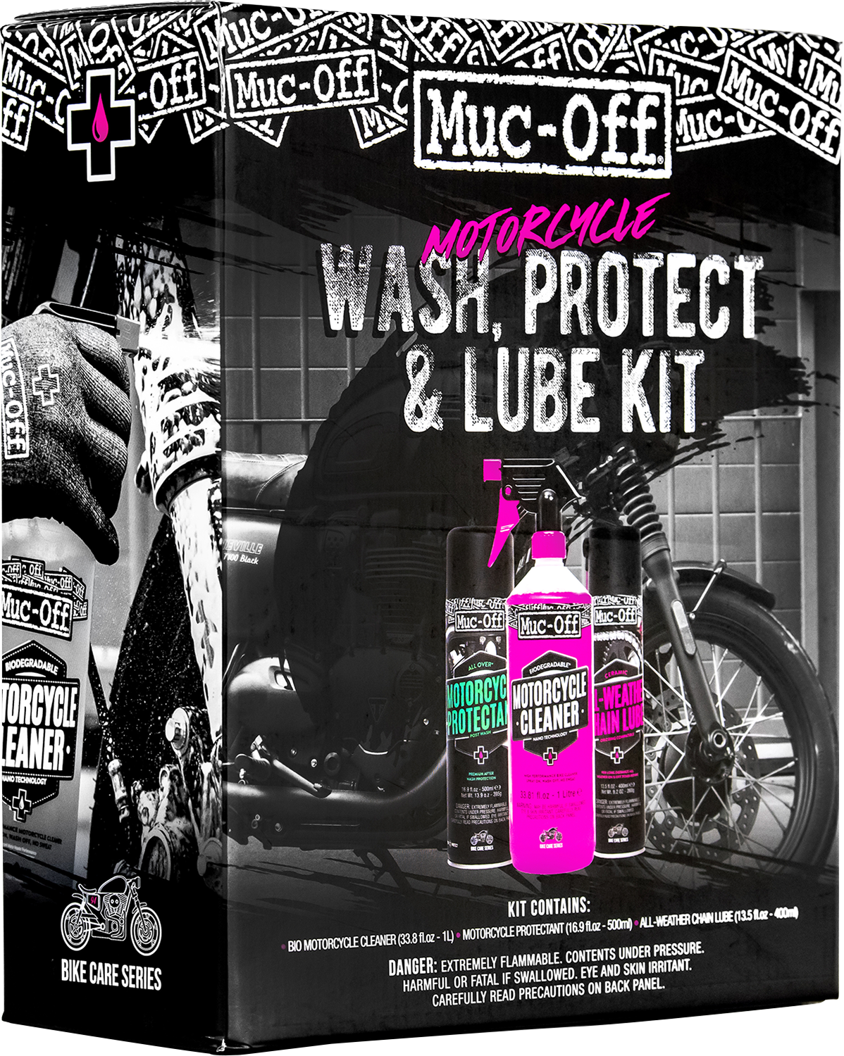 MUC-OFF USA Motorcycle Wash, Protect & Lube Kit 20095US