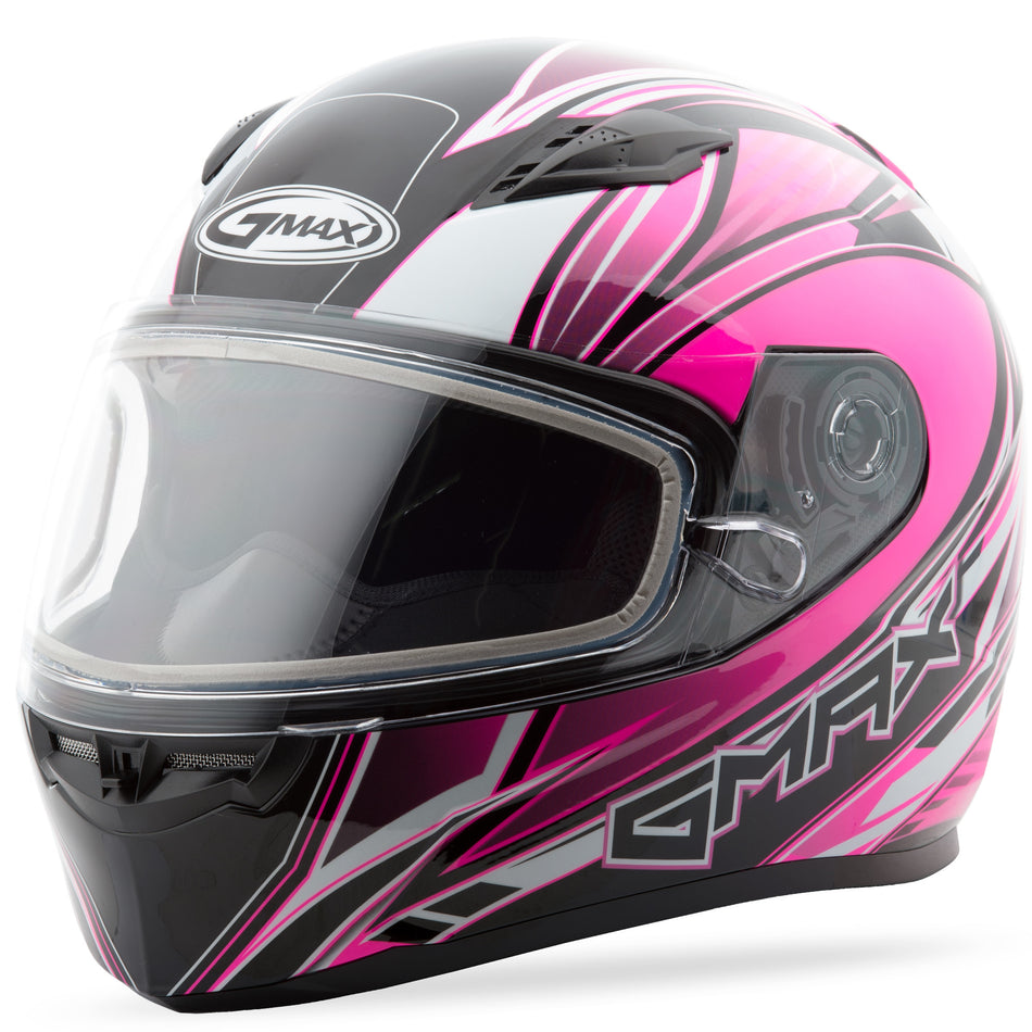 GMAX Ff-49 Full-Face Sektor Snow Helmet Hi-Vis Pink/Wht/Blk Xl G2491407 TC-14