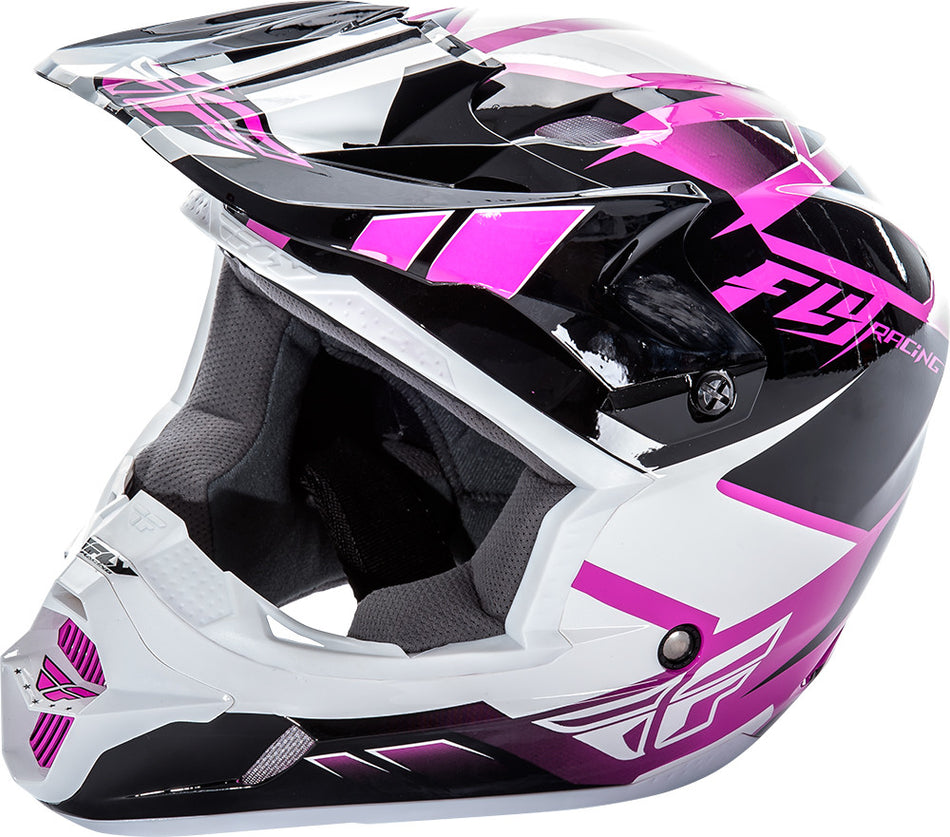 FLY RACING Kinetic Impulse Helmet Pink/Black/White Yl 73-3369YL