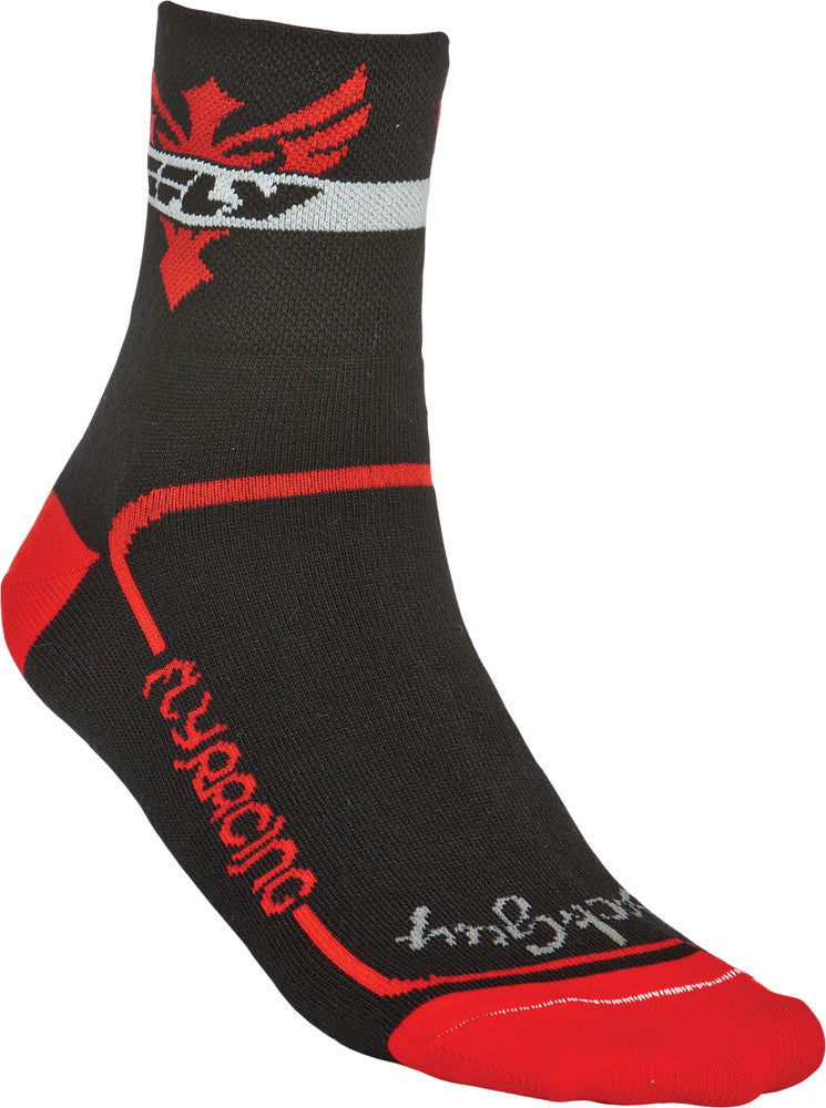 FLY RACING Action Sock Red/Black L-X 3" CUFF BLK/RED L/X
