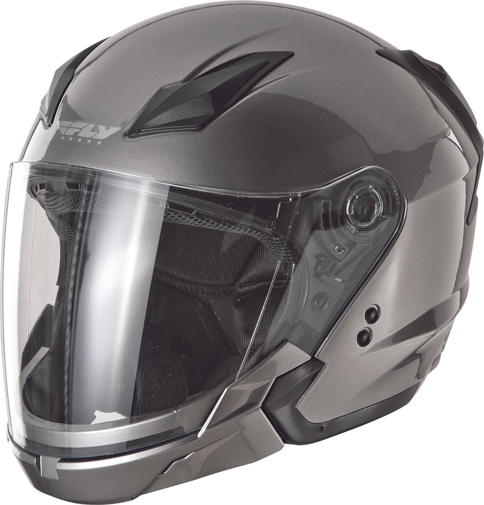 FLY RACING Tourist Solid Helmet Titanium 2x F73-8102~6