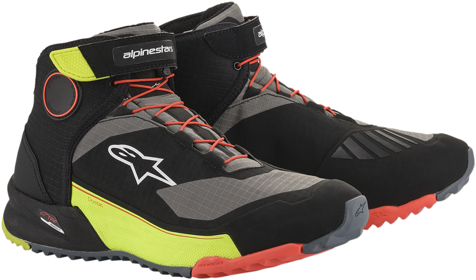 Zapatos ALPINESTARS CR-X Drystar - Negro/Rojo/Amarillo Fluorescente - US 10.5 2611820153811 