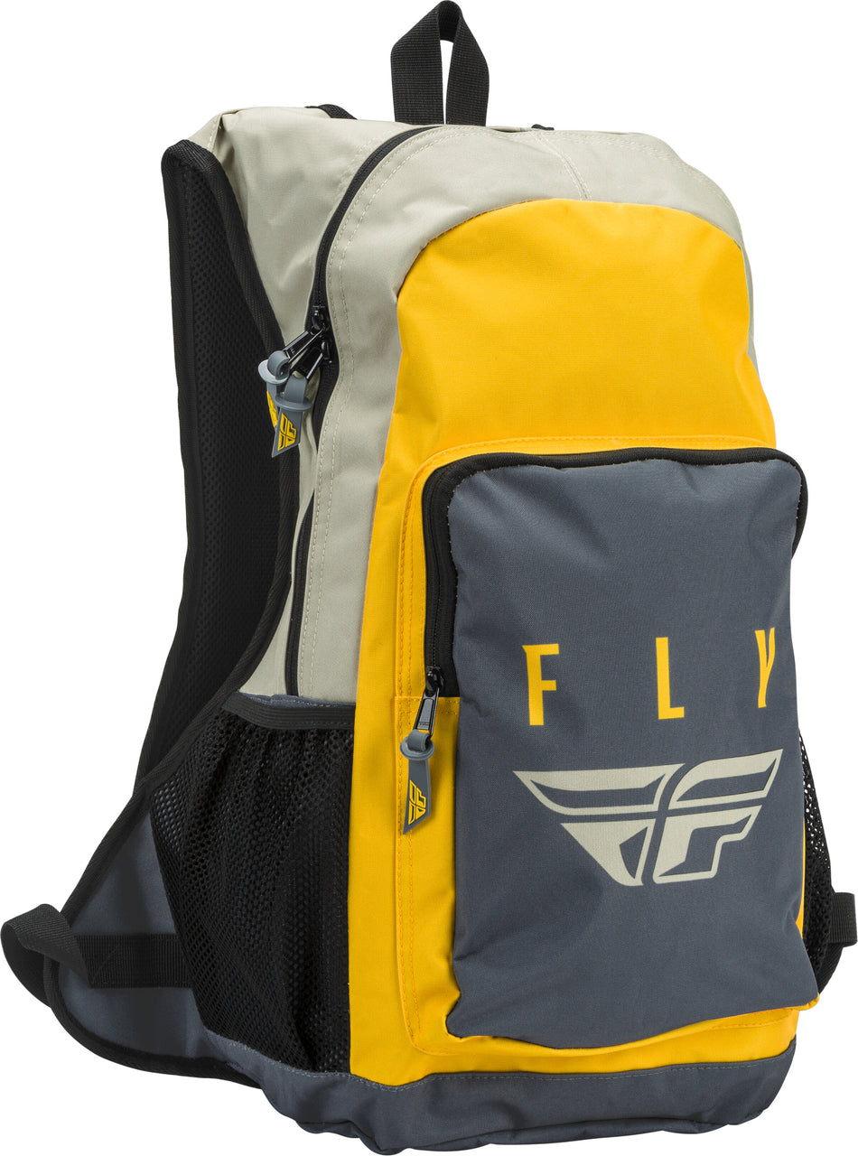 FLY RACING Jump Pack Backpack Stone/Mustard 28-5232