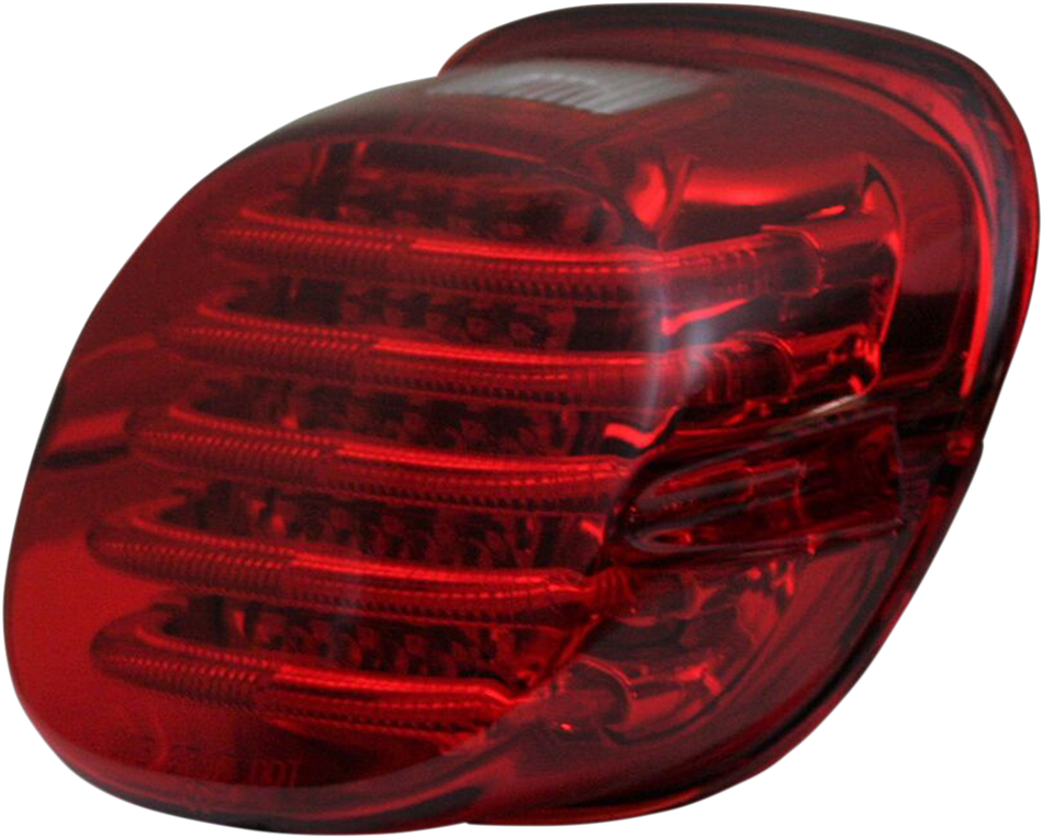 Luz trasera CUSTOM DYNAMICS - con ventana de iluminación de matrícula - Rojo PB-TL-LPW-R 