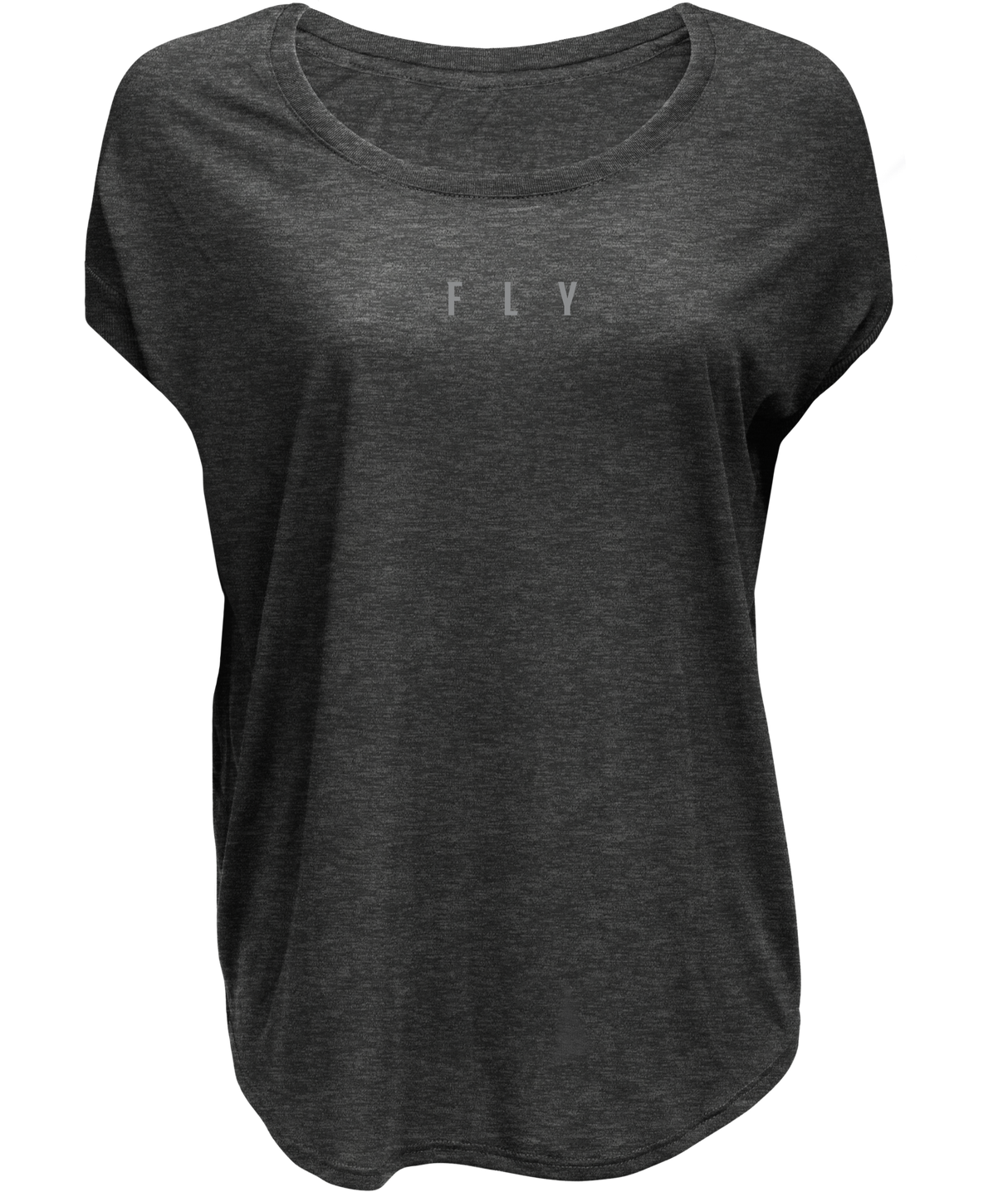 FLY RACING Women's Fly Breezy Tee Dark Grey Heather 2x 356-00412X