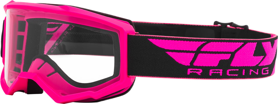 FLY RACING Focus Goggle Pink W/Clear Lens FLA-006