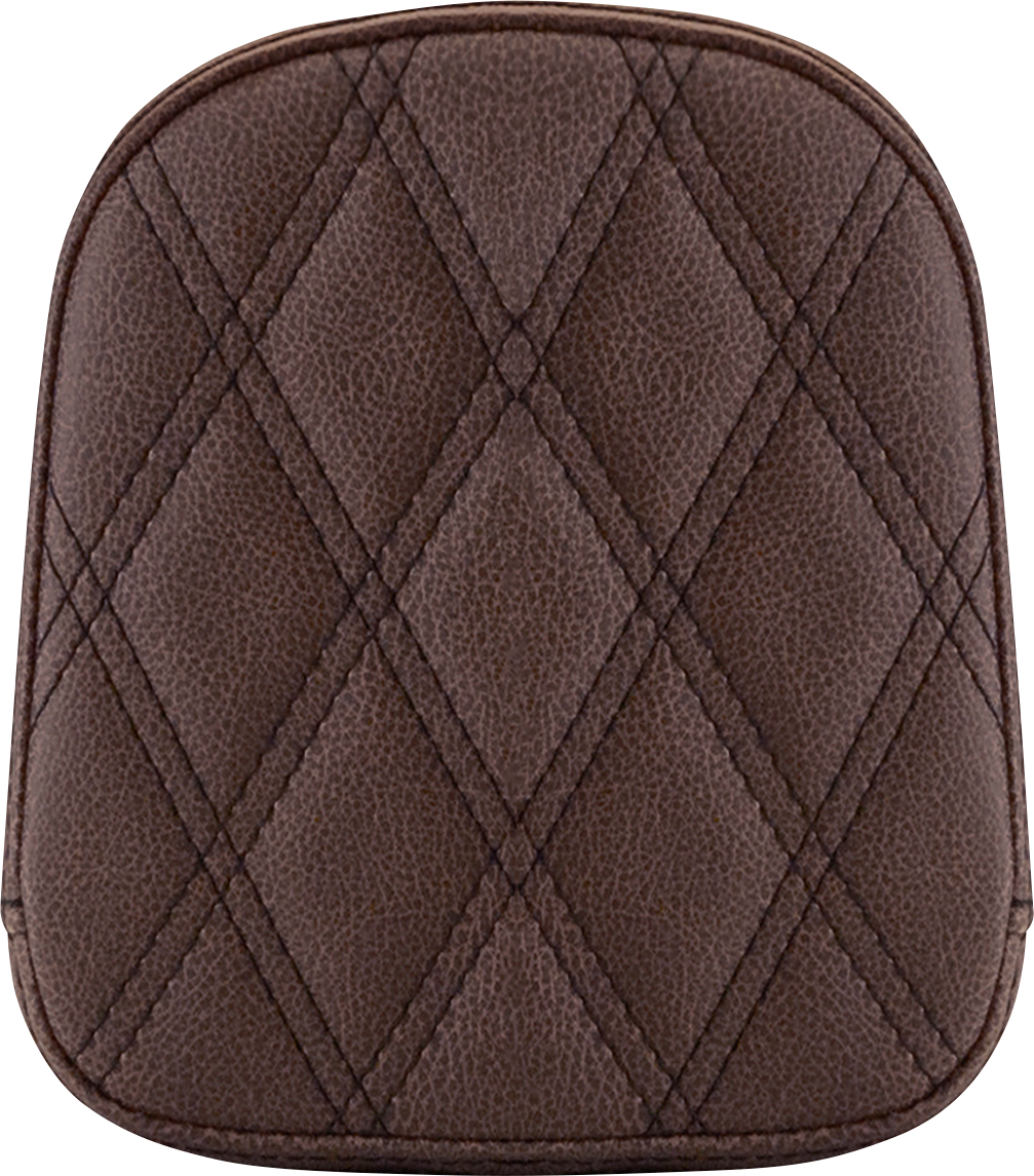 SADDLEMEN Sissy Bar Pad - Lattice Stitched - Brown FL '99-'22 40745