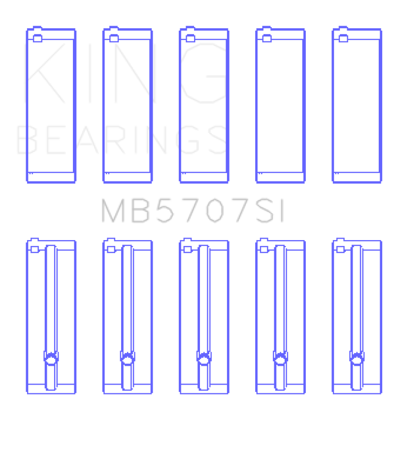 King Hyundai G4KE / G4KC (Size +25) Main Bearings (Set of 5)