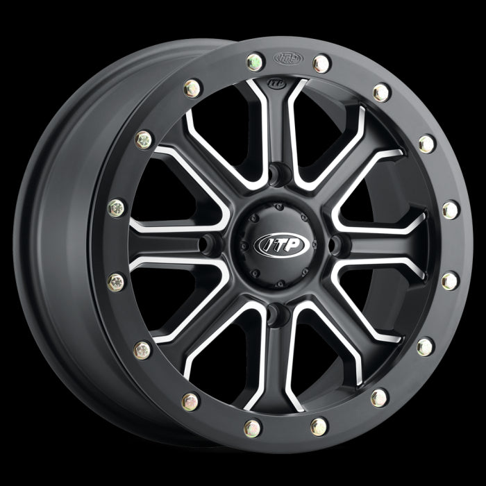 Itp Tires Inertia Whl 14x7, 4/156-5+2 (+40mm) Matte Black/Machined 263465