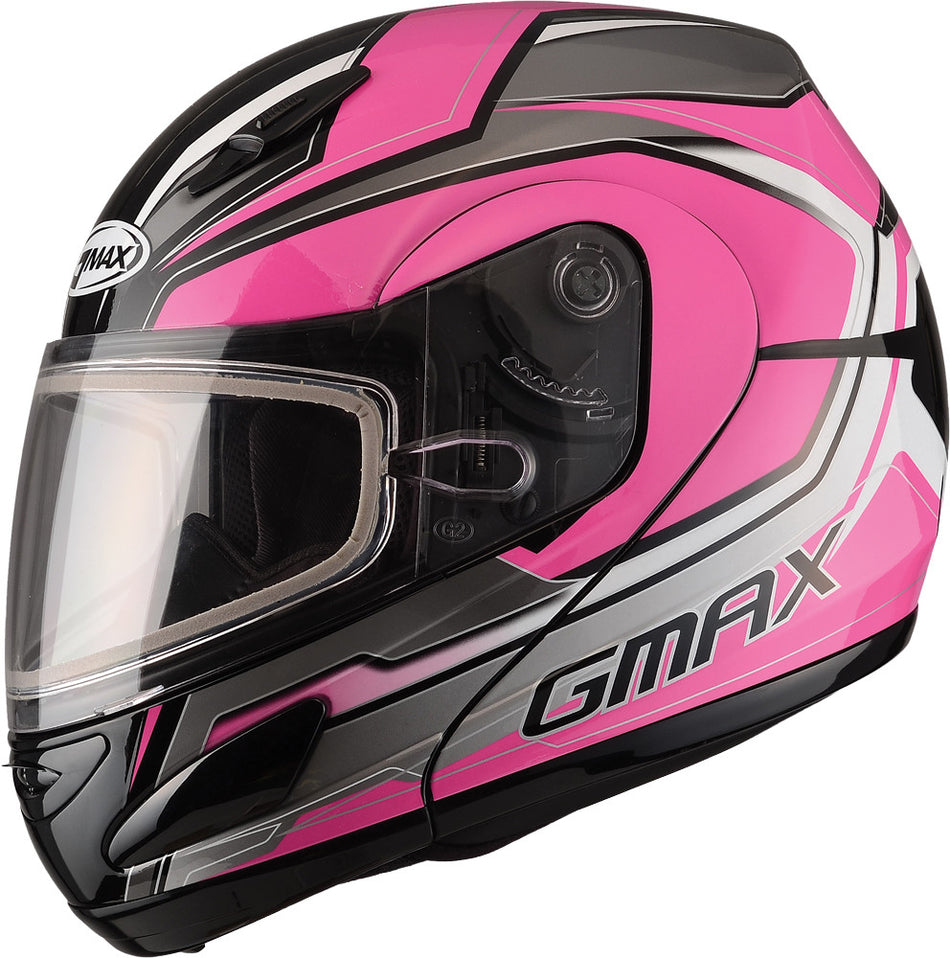 GMAX Gm-44s Modular Glacier Snow Helmet Pink/Silver/White Xs G6444403 TC-14