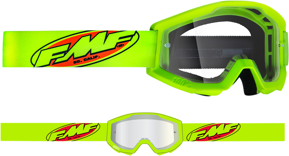 FMF Youth PowerCore Goggles - Core - Yellow - Clear F-50054-00003 2601-3019