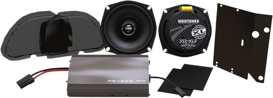 HOGTUNES XL Amplified Front Speakers Complete Kit - FLTR 225 RG KIT-XL