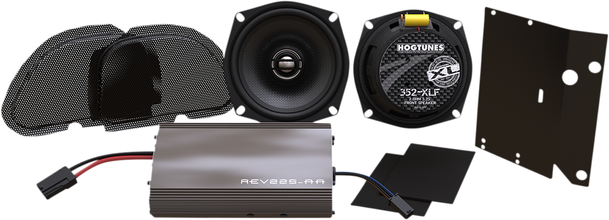 HOGTUNES XL Amplified Front Speakers Complete Kit - FLTR 225 RG KIT-XL