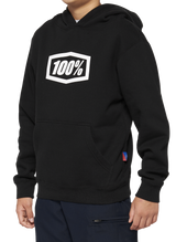 100% Youth Icon Hoodie - Black - Medium 20030-00001