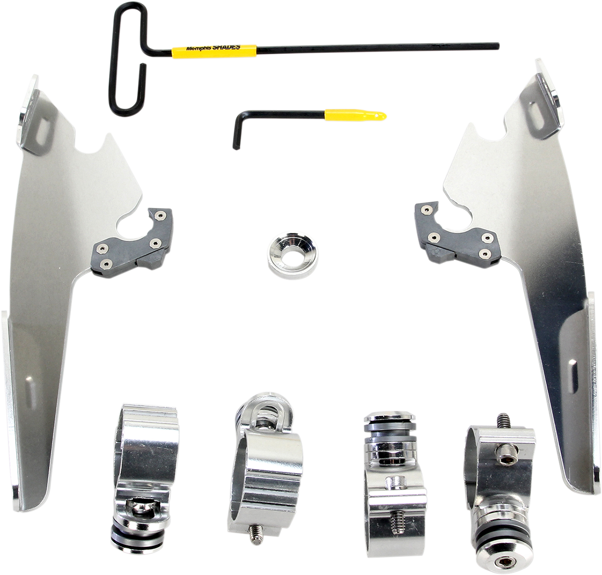 MEMPHIS SHADES Batwing - Mounting Kit - Polished - XL883 MEK2004