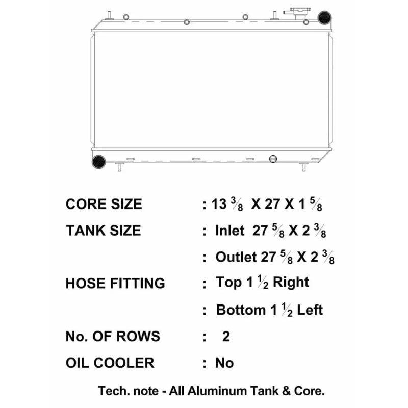 CSF 93-98 Subaru Impreza Radiator