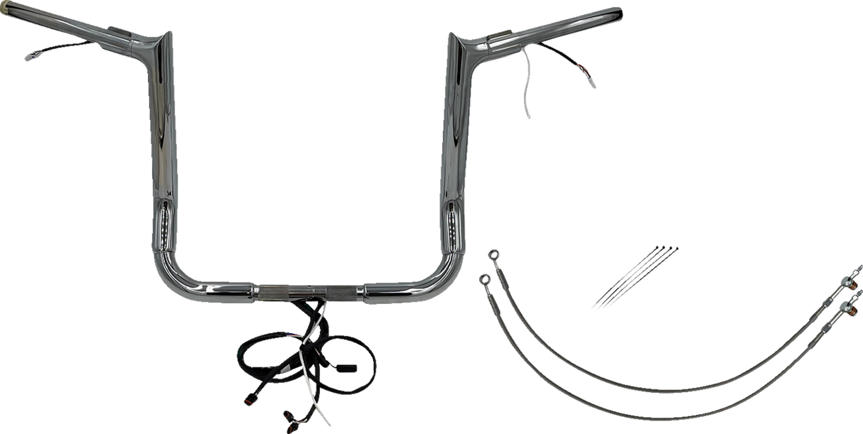 FAT BAGGERS INC. Handlebar Kit - Pointed Top - 14" - Chrome 802214