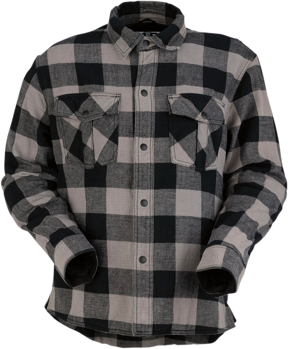Z1R Duke Flannel Shirt - Gray/Black - Medium 3040-2546