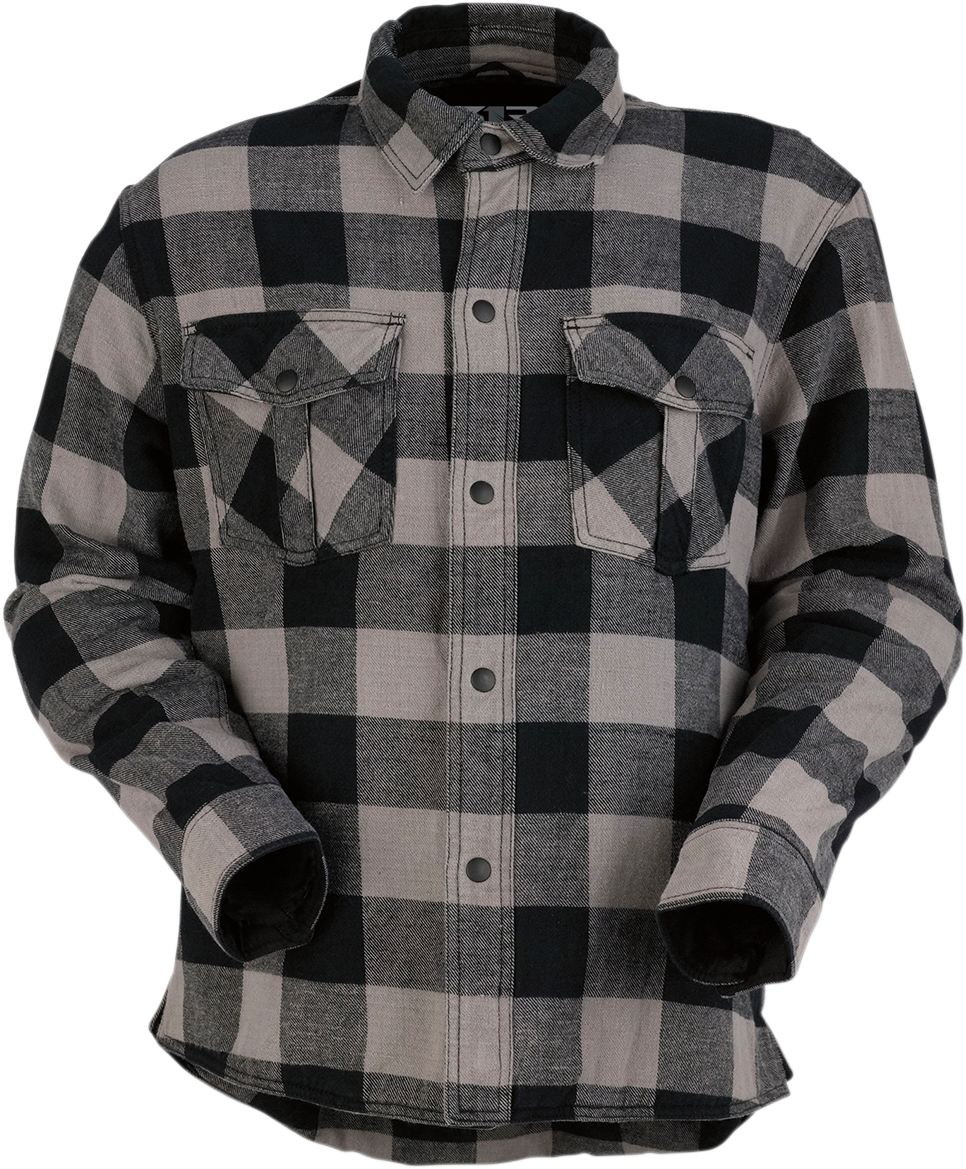 Z1R Duke Flannel Shirt - Gray/Black - Large 3040-2547