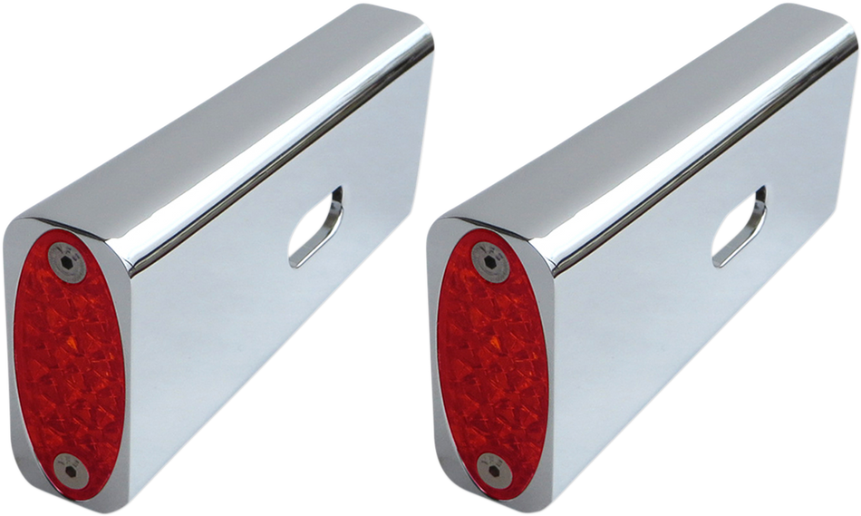 PRO-ONE PERF.MFG. Strut LED Marker Light - Chrome/Red 909108R