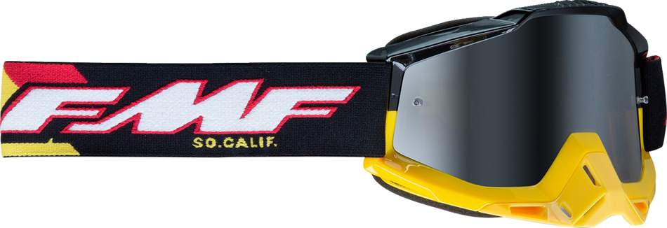 FMF PowerBomb Goggles - Speedway - Black/Yellow/Red/White - Silver Mirror F-50037-00013 2601-3309