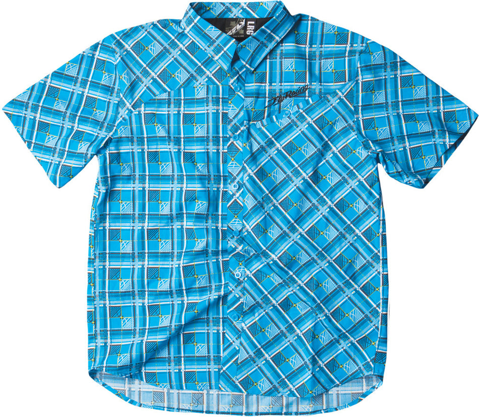FLY RACING Plaid Shirt Blue L 352-6061L