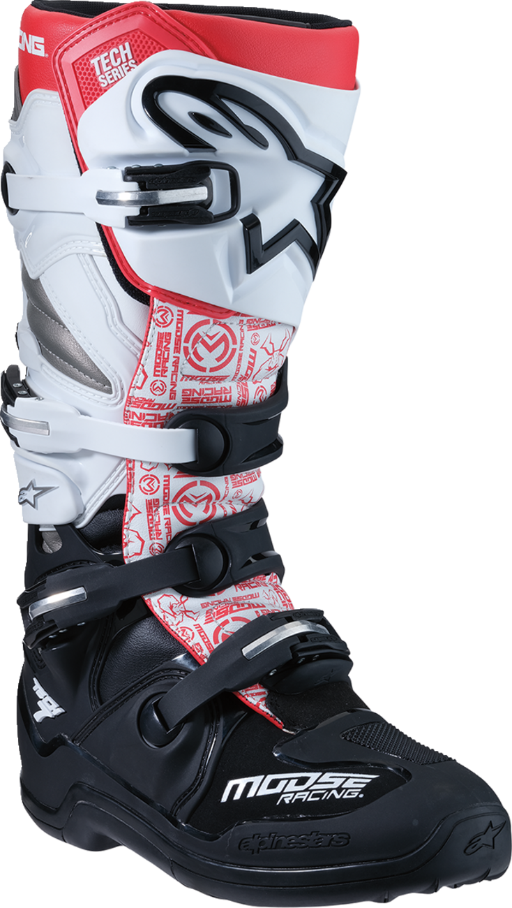 MOOSE RACING Tech 7 Boots - Black/White/Red - US 7 0212024-1225-7