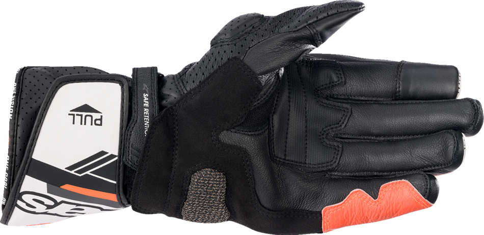 ALPINESTARS SP-8 V3 Gloves - Black/White/Fluo Red - Large 3558321-1231-L