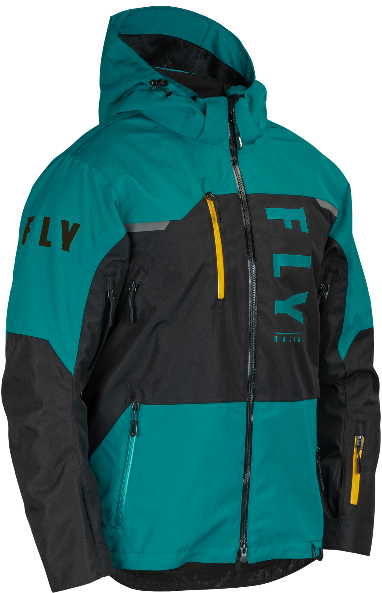 FLY RACING Carbon Jacket Black/Teal/Orange 2x 470-52032X