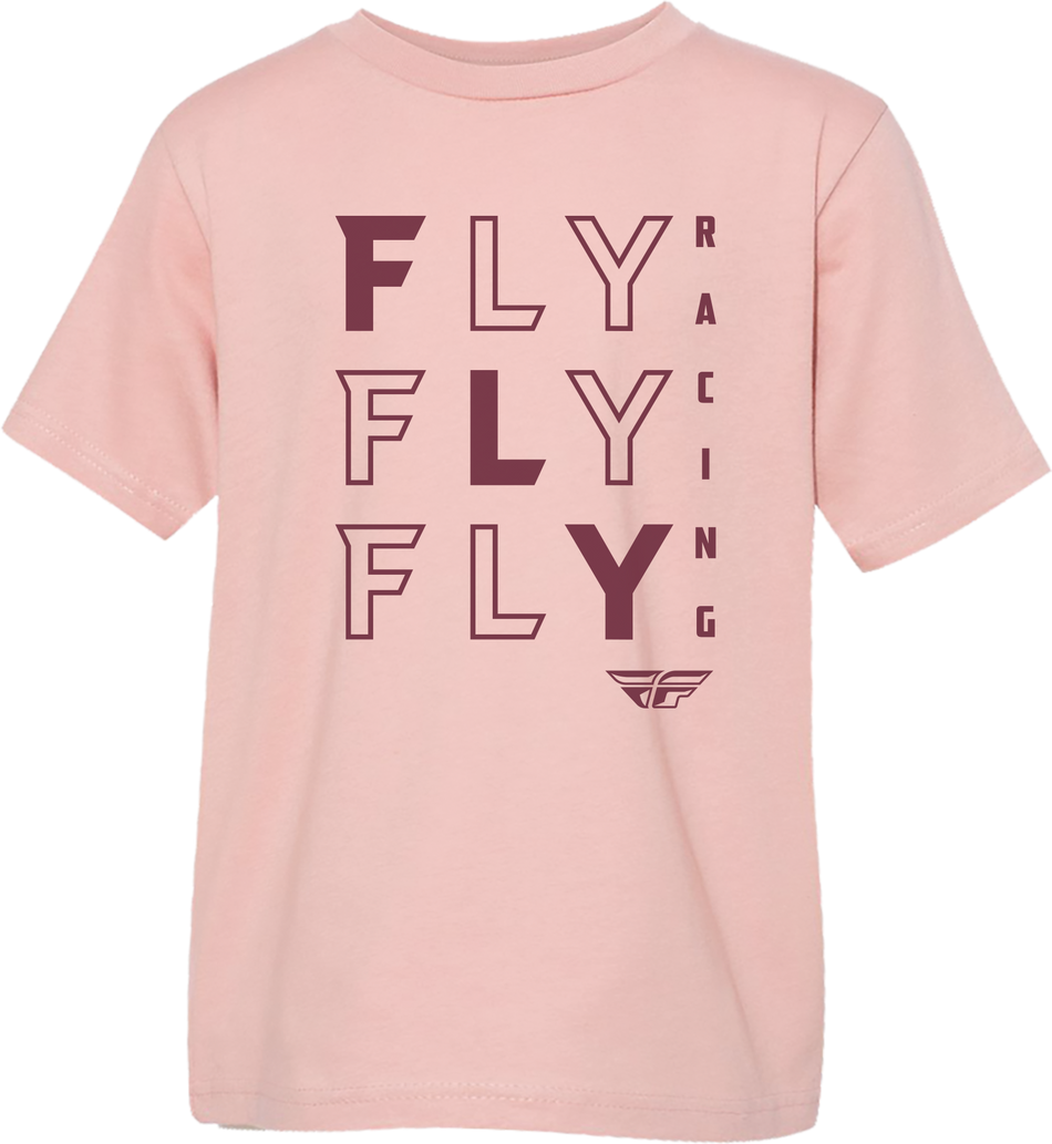 FLY RACING Youth Fly Tic Tac Toe Tee Peach Yl 356-0173YL