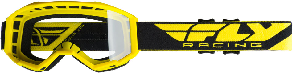 FLY RACING Focus Goggle Yellow W/Clear Lens FLA-010