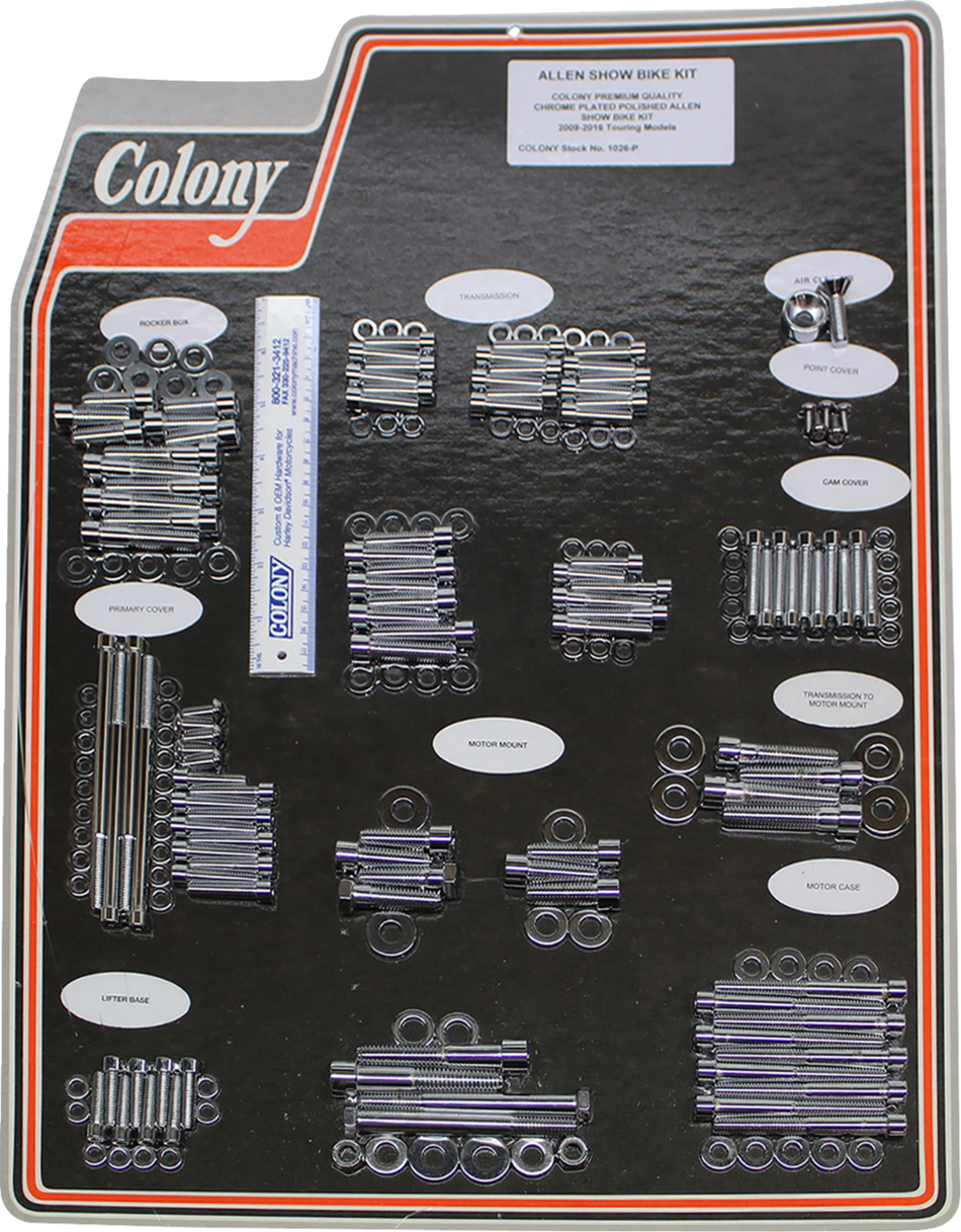 COLONY Bolt Kit - Engine - Chrome 1026-P