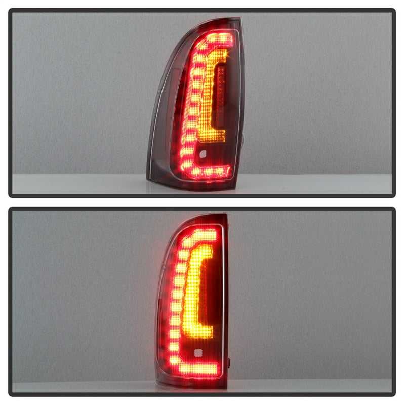 Spyder 05-15 Toyota Tacoma LED Tail Lights (Not Compatible w/OEM LEDS) - Black ALT-YD-TT05V2-LB-BK 5085467