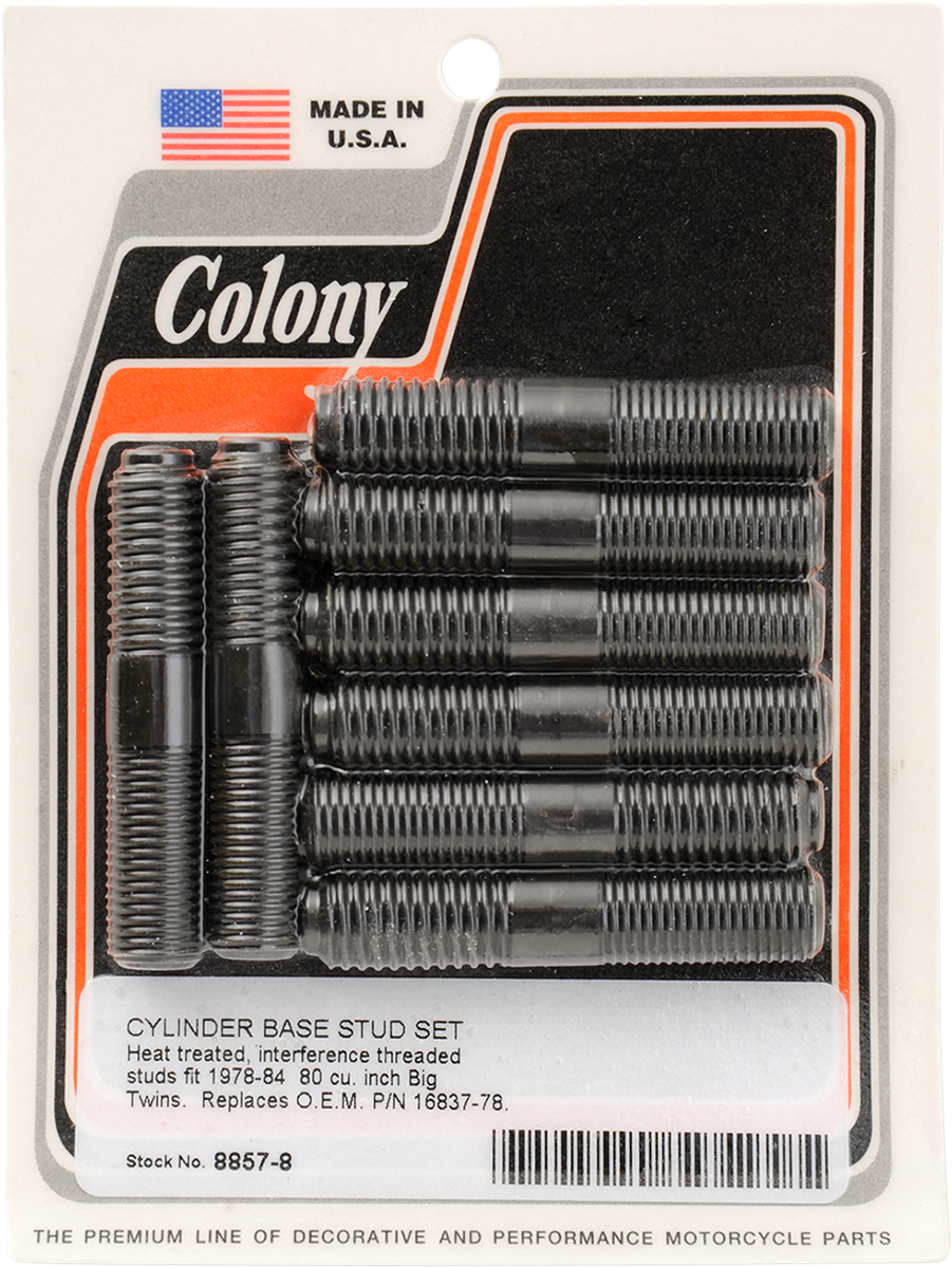 COLONY Cylinder Stud Set - 1978-1984 Big Twin 8857-8