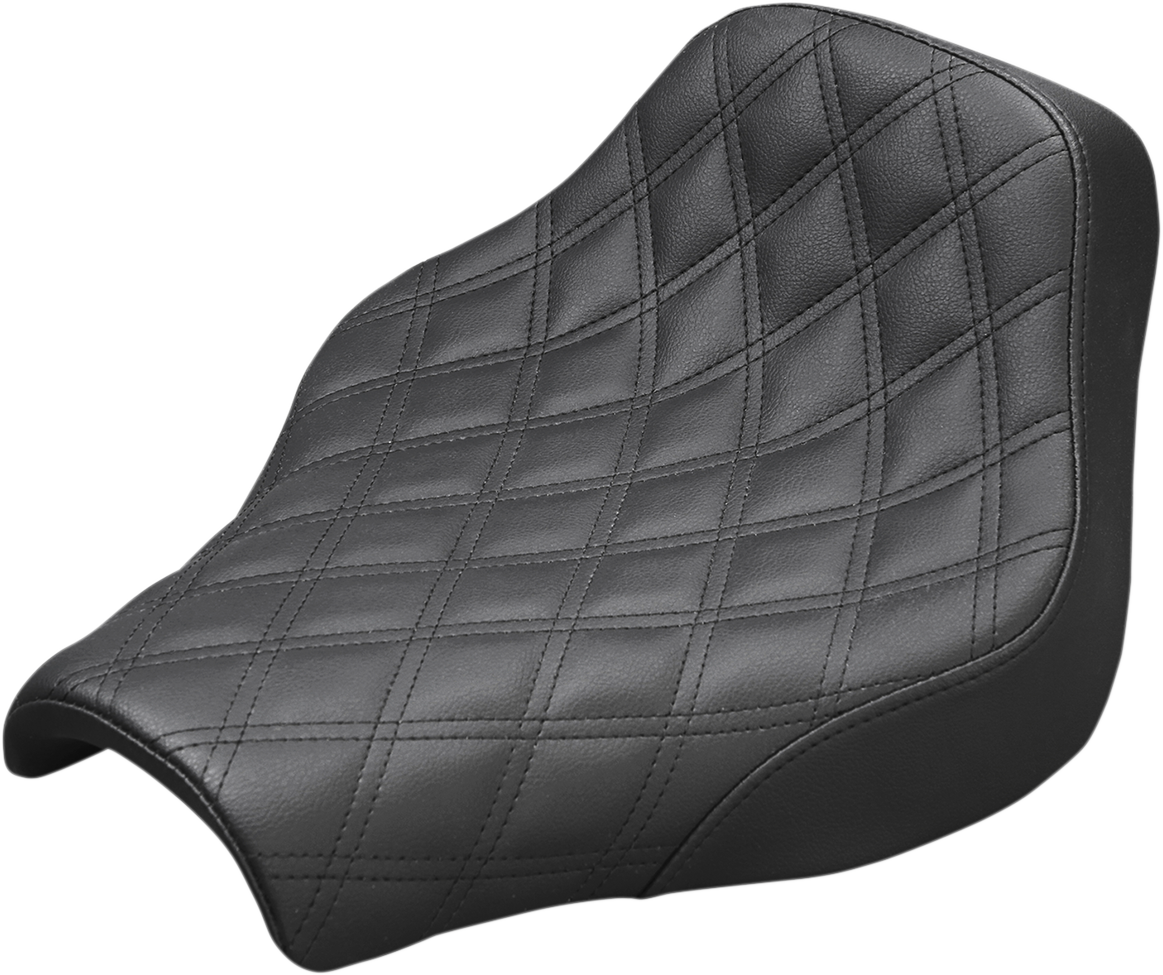 SADDLEMEN Renegade Solo Seat - Lattice Stitched - Black 818-30-002LS