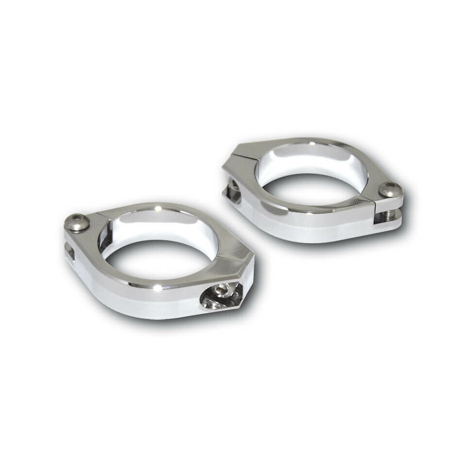 HIGHSIDER Cnc Fork Clamps 42-43mm Pair Chrome 207-409